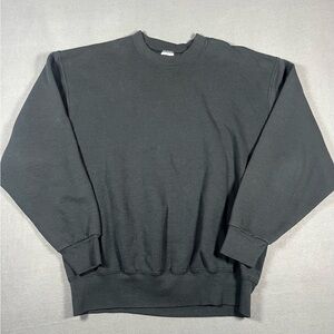 Vintage 90s BVD Black Crewneck Sweater Men’s Size L Made In USA